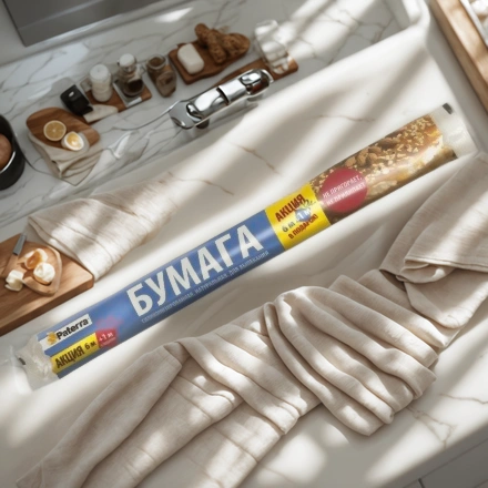 Пергамент силиконизированный для выпекания 38 см х 7 коричневый Paterra (1/25 шт.) 209-087 — интерьер, вид №1