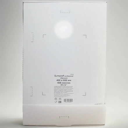 Пергамент силиконизированный 400х600 (500 листов) Белый Gurmanoff — инфографика, вид №1