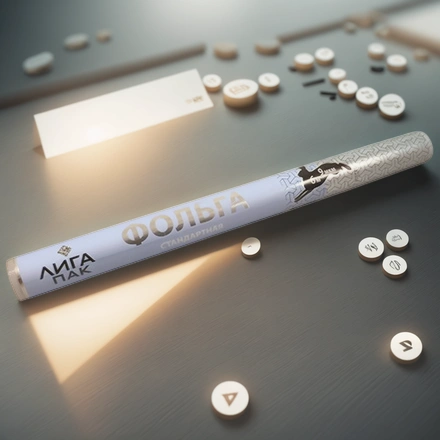 Фольга алюминиевая  (9 мкм) стандарт 440 мм х  6 м ЛигаПак в пленке (1/24 шт.) — инфографика, вид №1