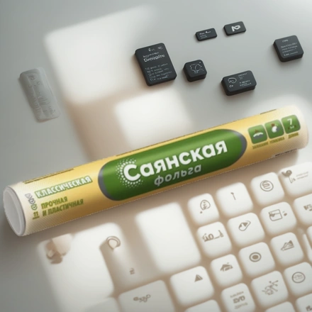 Фольга алюминиевая (11 мкм) особо прочная 290 мм х 7 м Саянская (1/35 шт.) — инфографика, вид №1