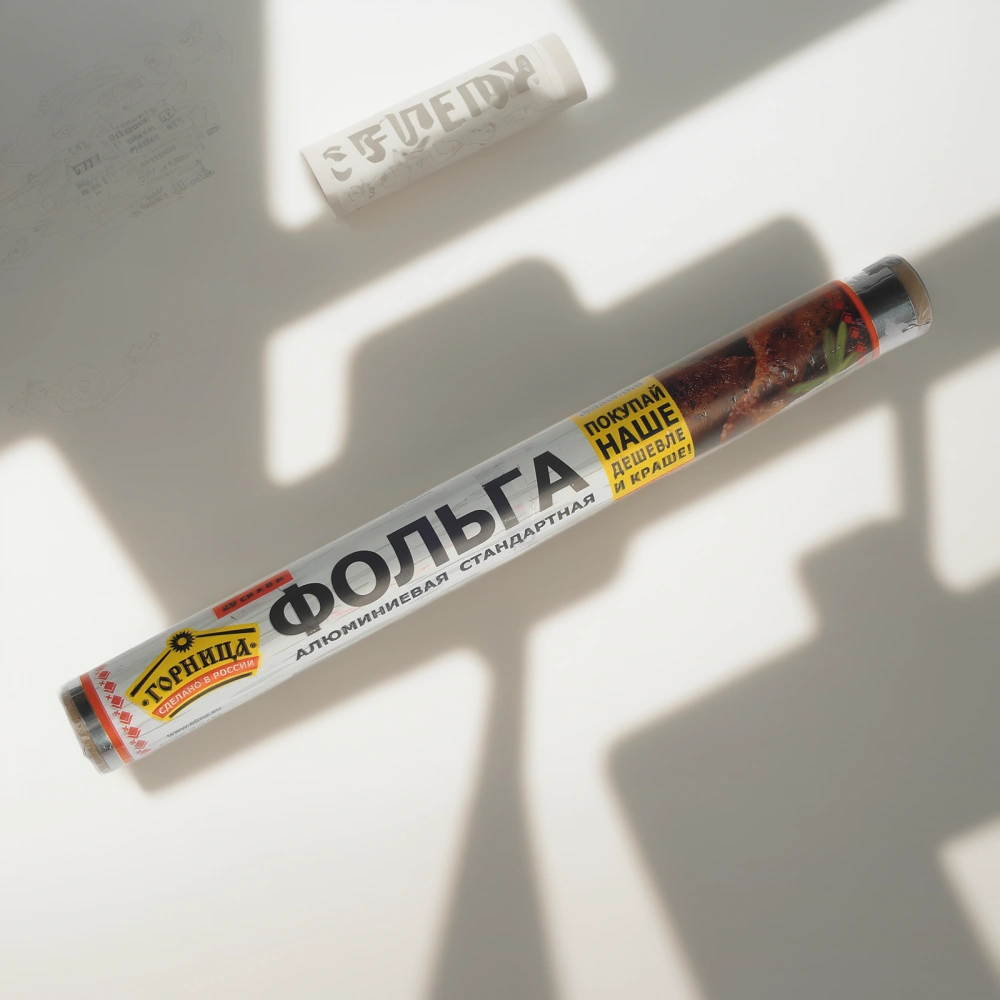 Фольга алюминиевая  (9 мкм) стандарт 290 мм х  8 м Горница в пленке (1/60 шт.) 209-041 — инфографика, вид №1