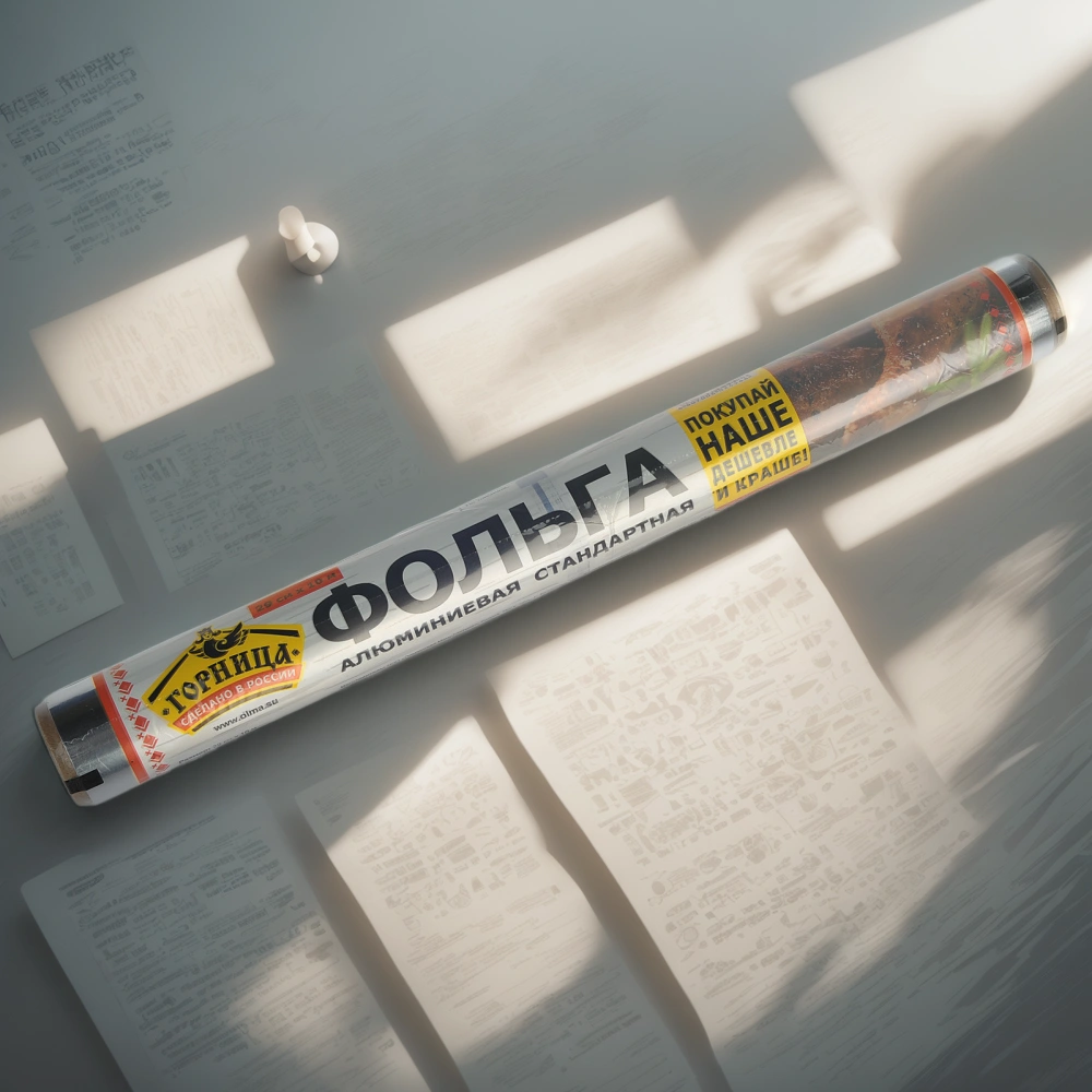 Фольга алюминиевая  (9 мкм) стандарт 290 мм х 10 м Горница в пленке (1/63 шт.) 209-001 — инфографика, вид №1