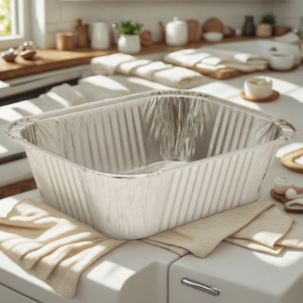 402_755 к 402-727 Форма алюм.прямоуг.G-край (125х98/93х68 мм, h-35 мм, V-250 мл) (50/1200 шт.) — интерьер, вид №1