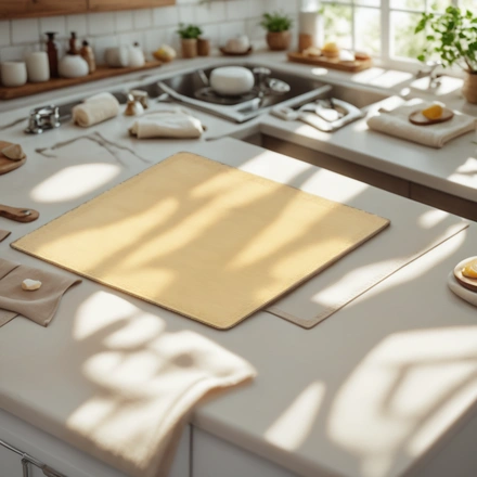 Подносы квадрат (1,8 мм) 240х240 золото/белый (25 шт.) — интерьер, вид №1