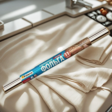 Фольга алюминиевая (11 мкм) универсал 440 мм х 10 м Paterra в пленке (1/32 шт.) 209-028 — интерьер, вид №1