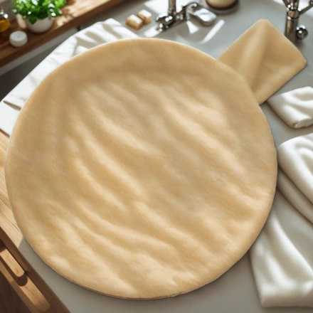 Подложка с держателем круг (0,8 мм) d-80 мм золото (25/500 шт.) — интерьер, вид №1