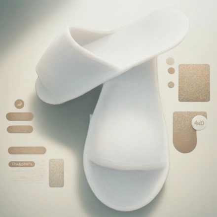 Одноразовые тапочки Махровые-Эконом белые, открытый мыс (10/400 шт.) арт.512 — инфографика, вид №1