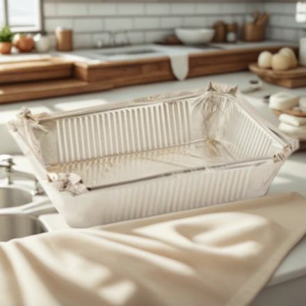 402-777 к 410-010 Форма алюм.прямоуг.L-край (201х110/162х70 мм, h-49 мм, V-650 мл) (50/600 шт.) — интерьер, вид №1