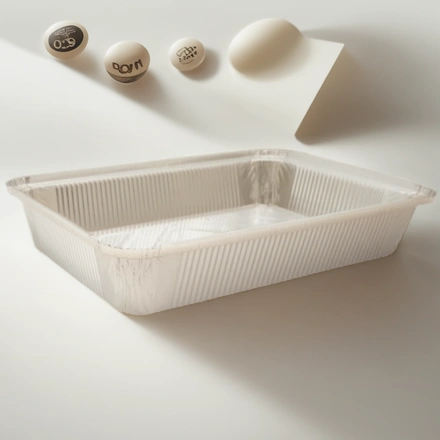 402-721 к 402-680 Форма алюм.прямоуг.L-край (322х255/272х212 мм, h-51 мм, V-3180 мл) (25/200 шт.) — инфографика, вид №1