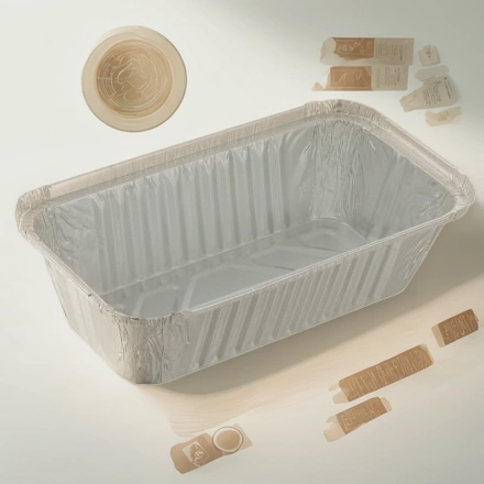 402-713 к 402-677 Форма алюм.прямоуг.L-край (217х113/181х77 мм, h-53 мм, V-865 мл) (50/600 шт.) — инфографика, вид №1