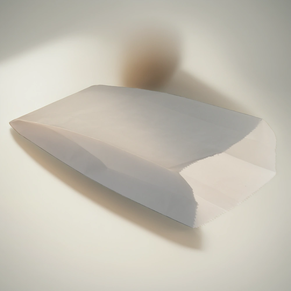 Пакет бумажный 250х140+60 белый жиростойкий (100/2500 шт.) 108-006 — инфографика, вид №1