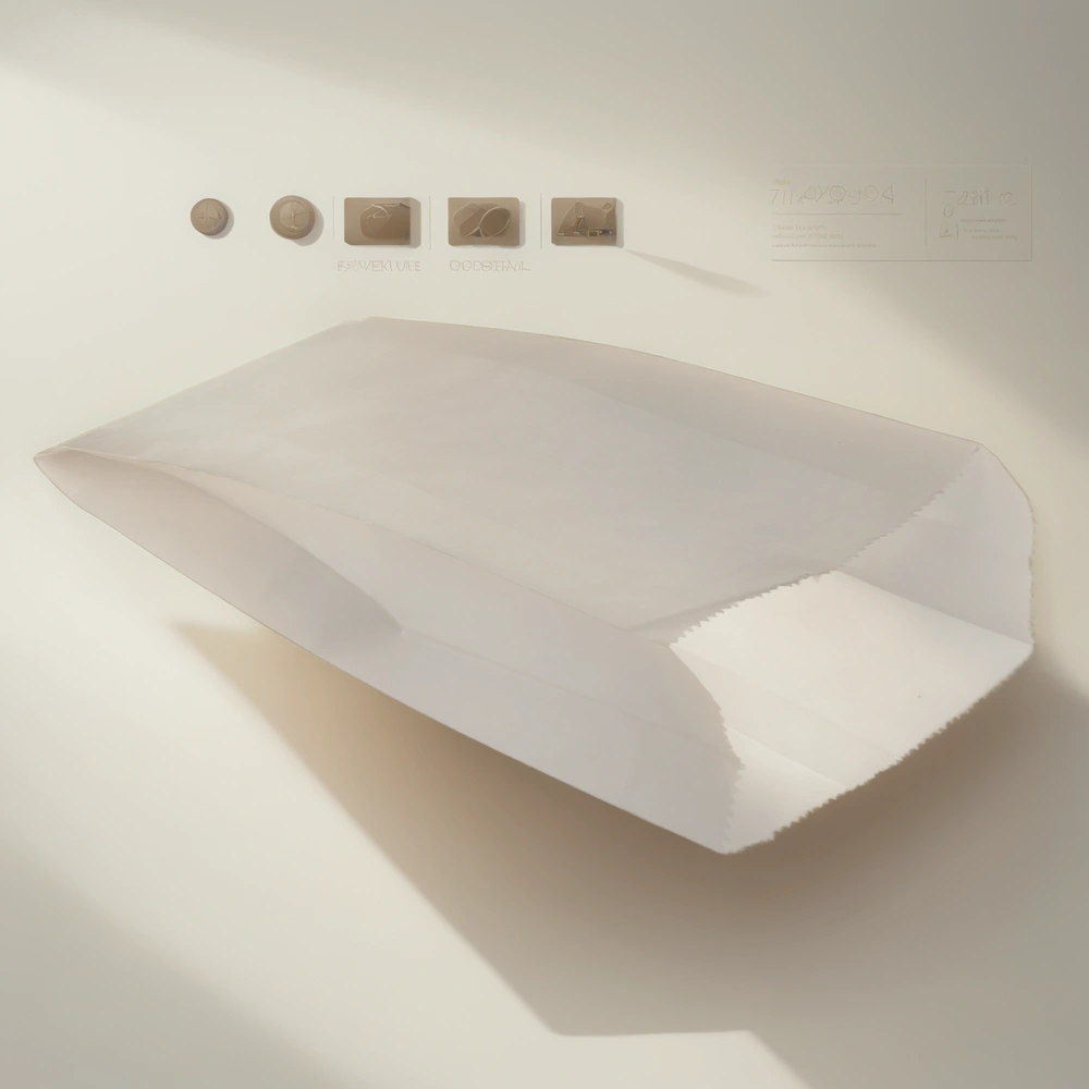 Пакет бумажный 210х100+50 белый Влагостойкий ViRiDo (100/3000 шт.) — инфографика, вид №1