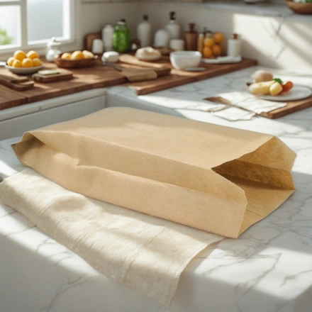 Пакет бумажный 210х100+50 КРАФТ МАРИЙСКИЙ ViRiDo (100/3000 шт.) — интерьер, вид №1