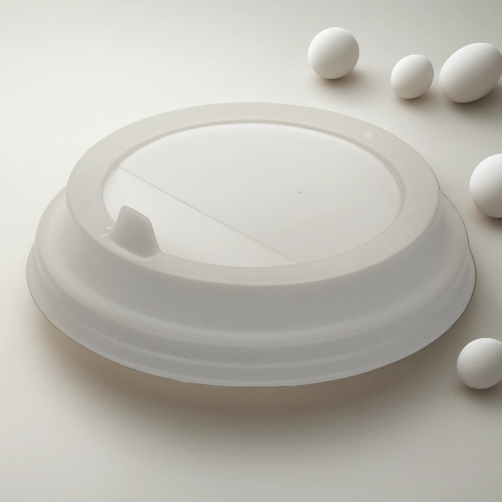 Крышка для стакана (d-80 мм) закрытый питейник БЕЛАЯ глянец УК-80К Каштан (100/2000 шт.) — инфографика, вид №1