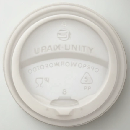 Крышка для стакана (d-80 мм) закрытый питейник БЕЛАЯ UpaxUnity (50/2000 шт.) — инфографика, вид №1