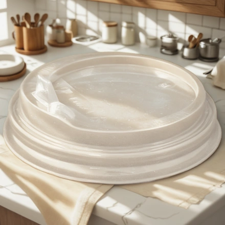 Крышка для стакана (d-80 мм) закрытый питейник ПРОЗРАЧНАЯ ИМПЭКС (100/1000 шт.) — интерьер, вид №1