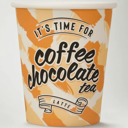 Стакан ГН 250 мл (d-80 мм) бумажный Coffee Time (50/1000 шт.) Пэйпер Кап — инфографика, вид №1