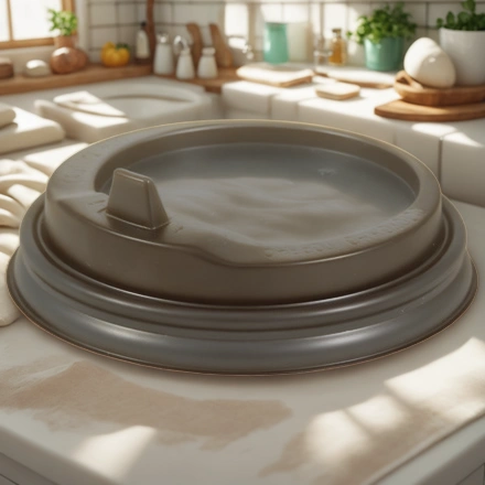 Крышка для стакана (d-80 мм) закрытый питейник ЧЕРНАЯ ИМПЭКС (100/1000 шт.) — интерьер, вид №1