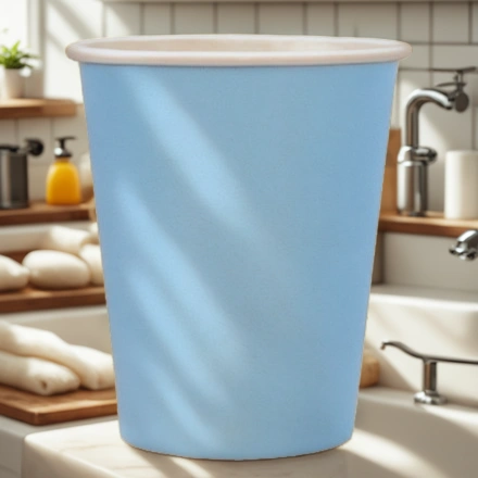 Стакан ГН 250 мл (d-80 мм) бумажный Тиффани (голубой) (50/1000 шт.) ViRiDo — интерьер, вид №1