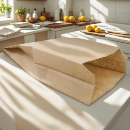 Пакет бумажный 225х140+60 КРАФТ ViRiDo (100/1800 шт.) — интерьер, вид №1