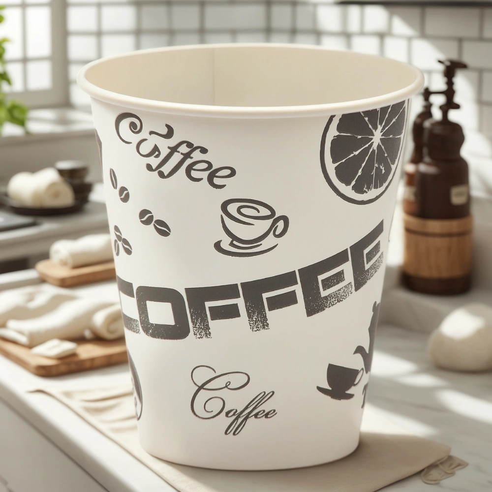 Стакан ГН 250 мл (d-80 мм) бумажный Черный кофе (50/1000 шт.) ViRiDo — интерьер, вид №1