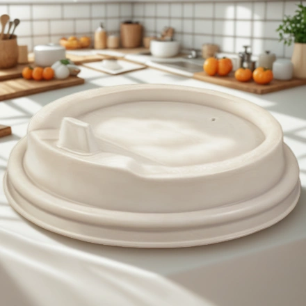 Крышка для стакана (d-90 мм) закрытый питейник БЕЛАЯ ИМПЭКС (100/1000 шт.) — интерьер, вид №1