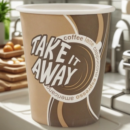 Стакан ГН 250 мл (d-80 мм) бумажный Take away (50/1000 шт.) ЛигаПак — интерьер, вид №1