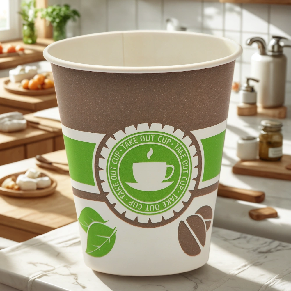 Стакан ГН 300 мл (d-90 мм) бумажный Чай, кофе (50/800 шт.) ViRiDo — интерьер, вид №1