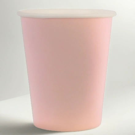 Стакан ГН 250 мл (d-80 мм) бумажный Пудра (розовый) (50/1000 шт.) ViRiDo — инфографика, вид №1