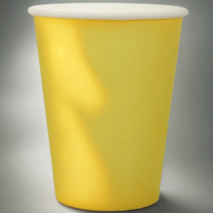 Стакан ГН 350 мл (d-90 мм) бумажный Желтый (50/1000 шт.) ЛигаПак — инфографика, вид №1