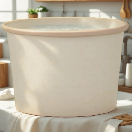 Креманка бумажная (75 мм) 130 мл ДНО белое (60/1500 шт.) ViRiDo — интерьер, вид №1