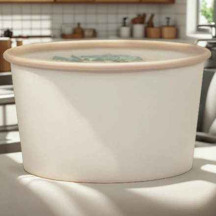 Креманка бумажная (90 мм) 180 мл ДНО белое (50/800 шт.) ViRiDo — интерьер, вид №1