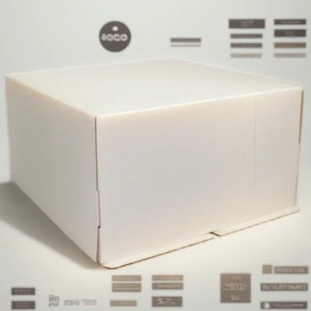 Короб для торта белый без окна 300х300х190 мм КОМПЛЕКТ (ДНО+КРЫШКА) (25 шт.) Т23Е — инфографика, вид №1