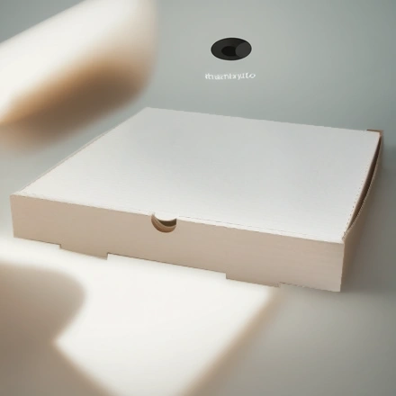 Коробка для пиццы 450х450х40 белая (50 шт.) Т21 — инфографика, вид №1