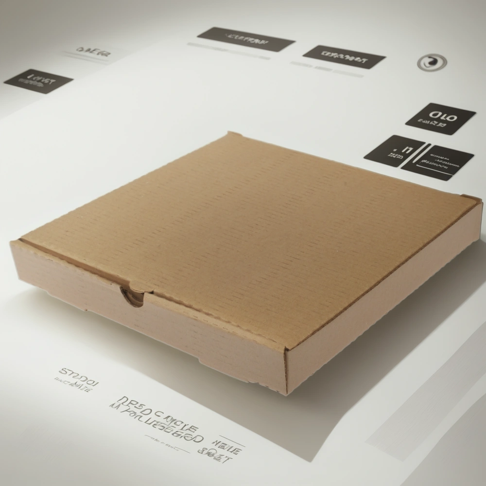 Коробка для пиццы 450х450х40 крафт (50 шт.) Т23 — инфографика, вид №1