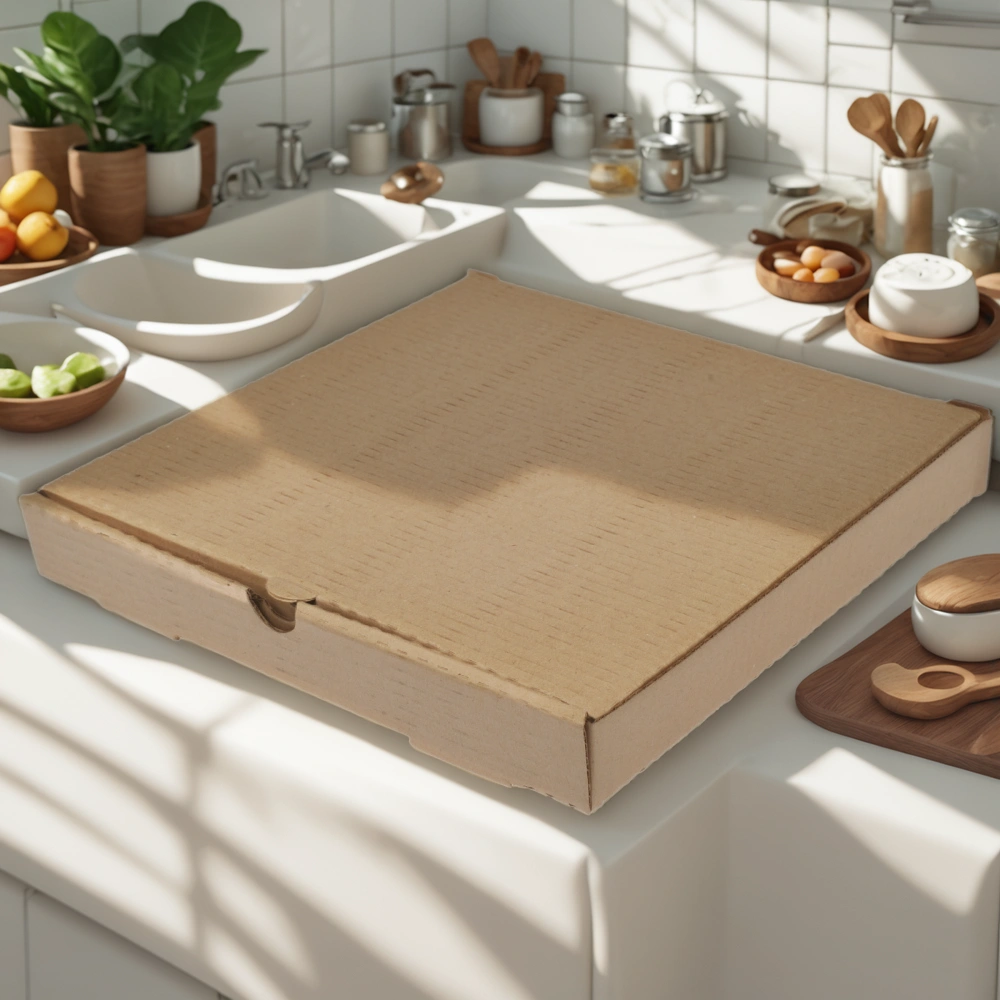 Коробка для пиццы 400х400х40 крафт (50 шт.) Т21 — интерьер, вид №1