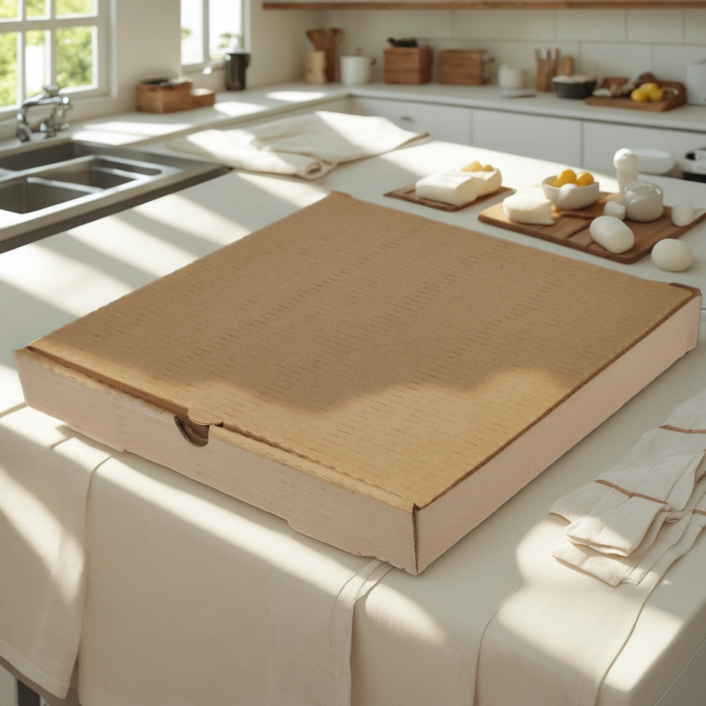 Коробка для пиццы 350х350х40 крафт (50 шт.) Т23 — интерьер, вид №1