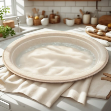 Тарелка биоразлагаемая d-180 белая (50/1000 шт.) — интерьер, вид №1