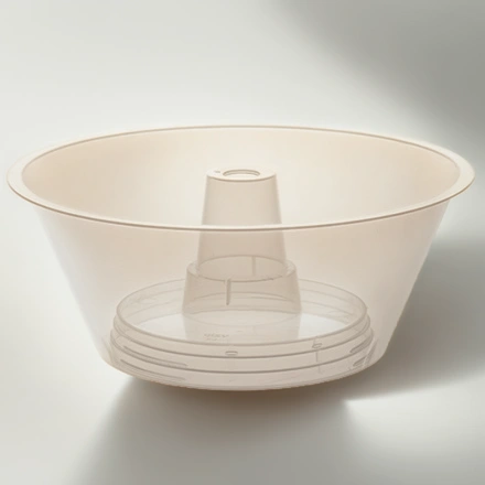 Снек-тарелка (на стаканы 80/90мм+бутылкуПЭТ) прозрачная с отверст.под трубочку ВЗЛП (168 шт.) 1039п — инфографика, вид №1