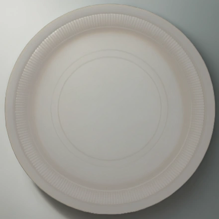 Тарелка биоразлагаемая d-230 бежевая (кукурузный крахмал) (50/350 шт.) Б02 — инфографика, вид №1