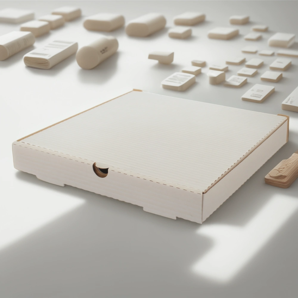 Коробка для пиццы 350х350х40 белая (50 шт.) Т21 — инфографика, вид №1