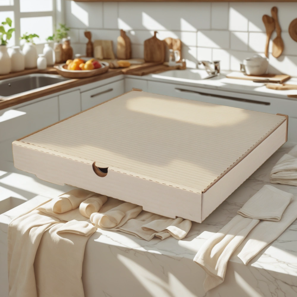 Коробка для пиццы 350х350х40 белая (50 шт.) Т21 — интерьер, вид №1