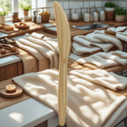 Нож (БИО ЭКО премиум М) 163 мм бежевый ВЗЛП (50/1000 шт.) 4038Беж — интерьер, вид №1