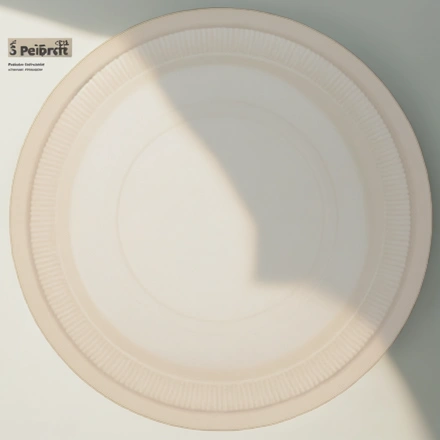 Тарелка биоразлагаемая d-180 бежевая (кукурузный крахмал) (50/500 шт.) — инфографика, вид №1