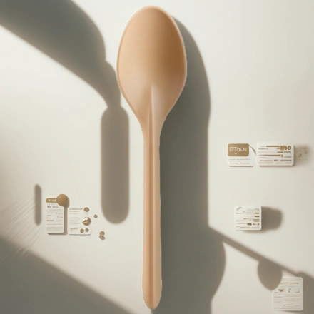 Ложка чайная (БИОполимер) 125 мм крафт ВЗЛП (50/1000 шт.) 4034КРФ — инфографика, вид №1