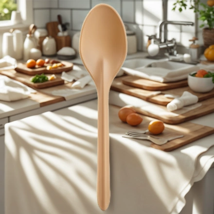 Ложка чайная (БИОполимер) 125 мм крафт ВЗЛП (50/1000 шт.) 4034КРФ — интерьер, вид №1