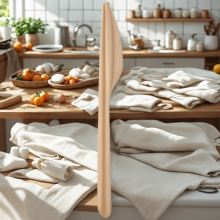 Нож (БИОполимер) 178,5 мм крафт ВЗЛП (50/1000 шт.) 4031КРФ — интерьер, вид №1