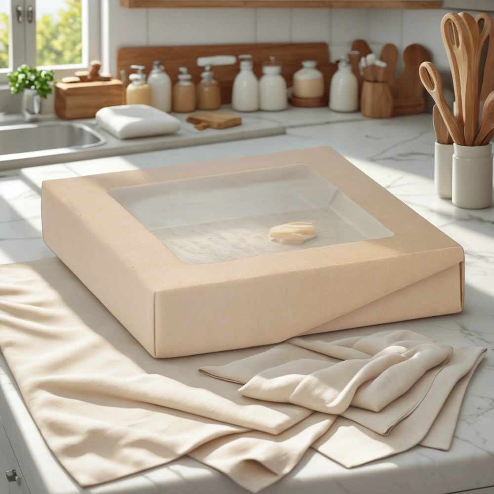 Упаковка на вынос с окном 1500 TABOX PRO 200х200х40 (25/225 шт.) OSQ — интерьер, вид №1