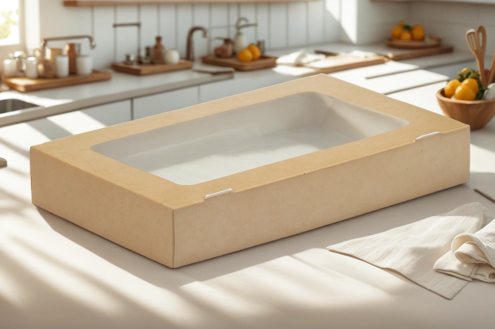 Упаковка на вынос с окном 1450 TABOX PRO 260х150х40 (25/200 шт.) OSQ — интерьер, вид №1