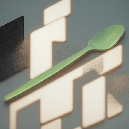 Ложка столовая (БИО ЭКО стандарт S) 140 мм ЗЕЛЕНАЯ ВЗЛП (50/1000 шт.) 4037зел — инфографика, вид №1